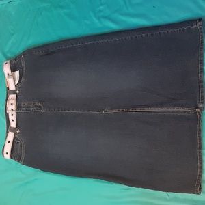 Faded glory dark stone denim, maxi skirt  ,size 12